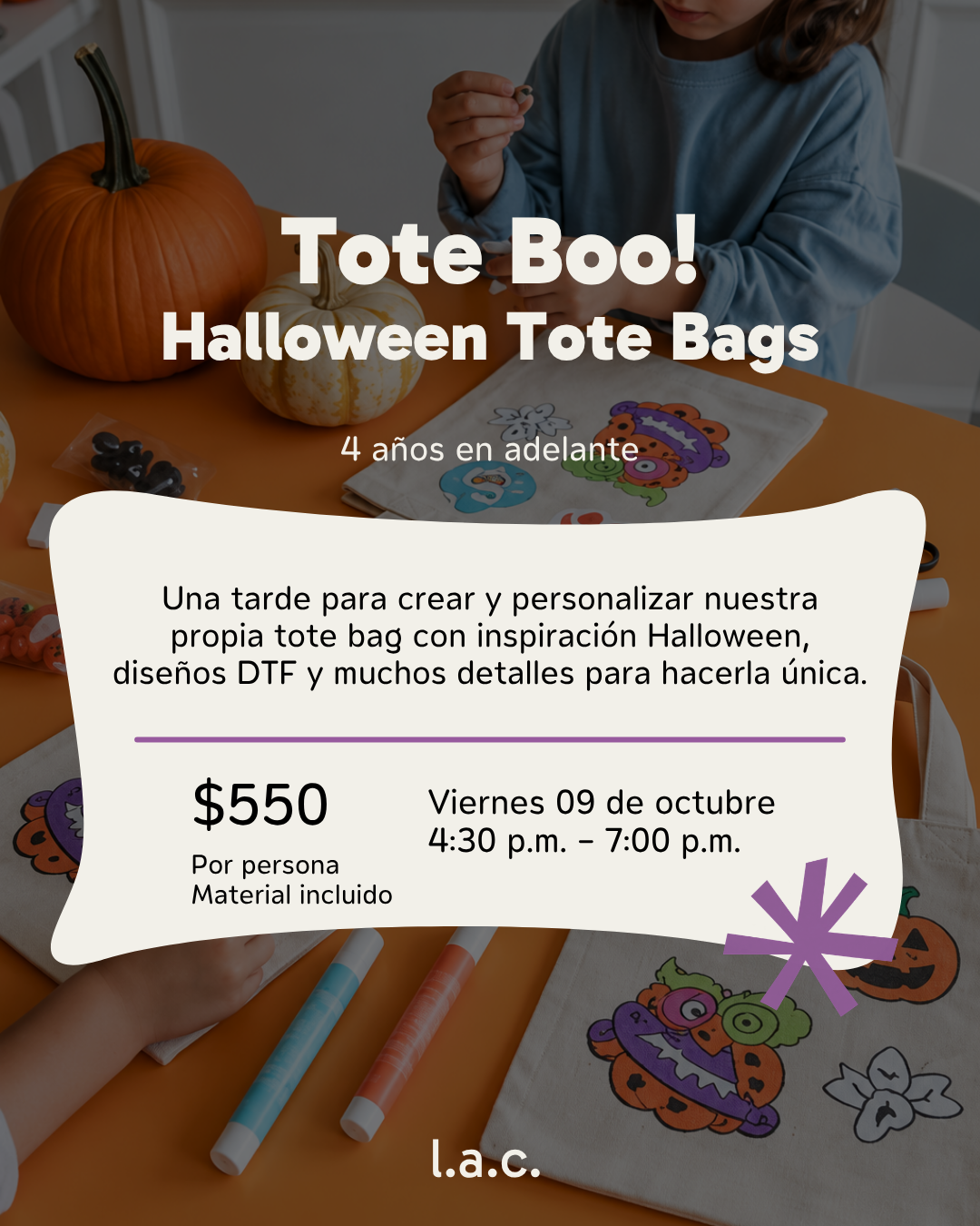 Viernes 09 de octubre |Tote Boo!