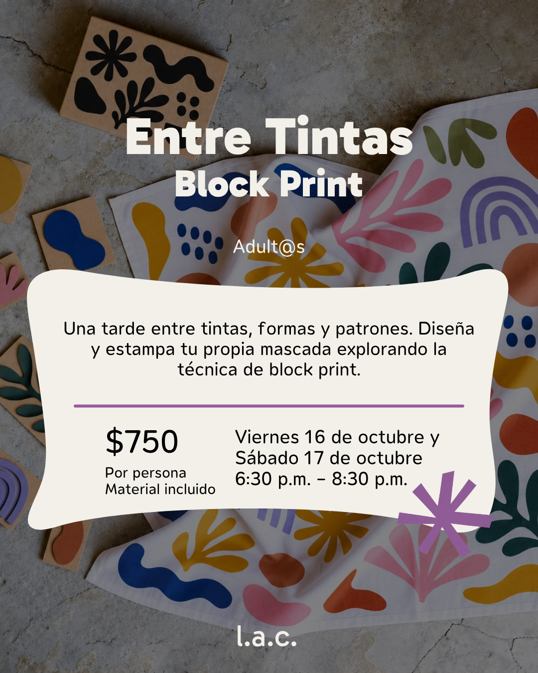 Viernes 16 de octubre  | Entre Tintas · Block Print